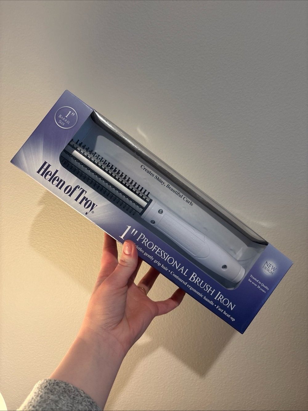 NEW Helen of Troy Curling Iron Brush 1" Jumbo Barrel #1517N Thinner Handle